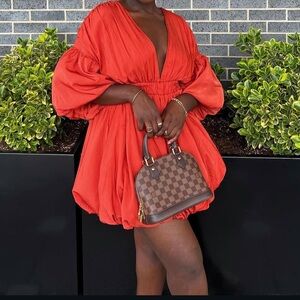 PrettyLittleThing Vibrant Orange Mini Dress